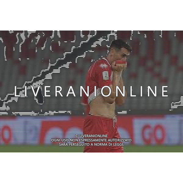 TVEM August 27, 2024 Bari, Italy - SSC Bari vs US Sassuolo - Italian soccer serie B 2024/25 - San Nicola Stadium. In the pic: Kevin Lasagna of SSC Bari disappointment foto mastrodonato emanuele-ag aldo liverani sas