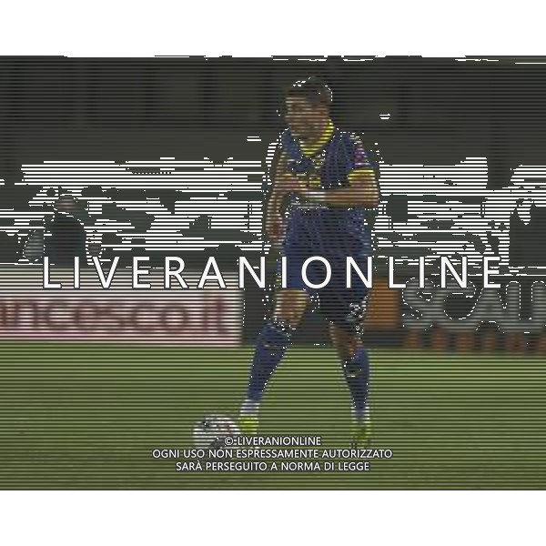 Giangiacomo Magnani of Hellas Verona FC play the ball during Hellas Verona FC vs Juventus FC, 2° Serie A Enilive 2024-25 game at Marcantonio Bentegodi Stadium in Verona (VR), Italy, on August 26, 2024. (Photo by Davide Casentini)/AGENZIA ALDO LIVERANI SAS