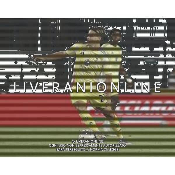Nicolo\' Fagioli of Juventus FC play the ball during Hellas Verona FC vs Juventus FC, 2° Serie A Enilive 2024-25 game at Marcantonio Bentegodi Stadium in Verona (VR), Italy, on August 26, 2024. (Photo by Davide Casentini)/AGENZIA ALDO LIVERANI SAS