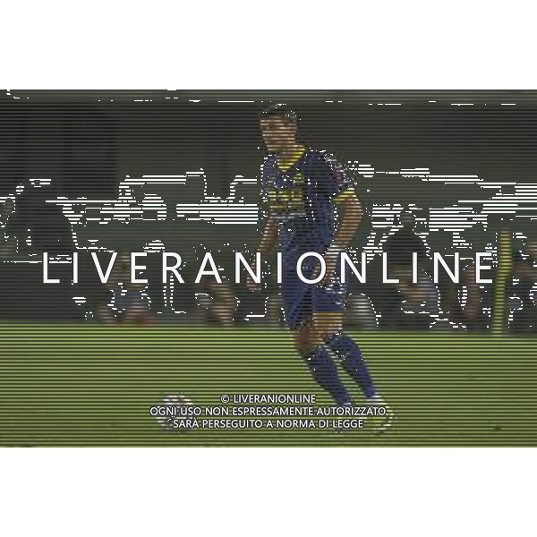 Giangiacomo Magnani of Hellas Verona FC play the ball during Hellas Verona FC vs Juventus FC, 2° Serie A Enilive 2024-25 game at Marcantonio Bentegodi Stadium in Verona (VR), Italy, on August 26, 2024. (Photo by Davide Casentini)/AGENZIA ALDO LIVERANI SAS