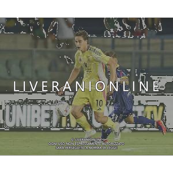 Kenan Yildiz of Juventus FC play the ball during Hellas Verona FC vs Juventus FC, 2° Serie A Enilive 2024-25 game at Marcantonio Bentegodi Stadium in Verona (VR), Italy, on August 26, 2024. (Photo by Davide Casentini)/AGENZIA ALDO LIVERANI SAS