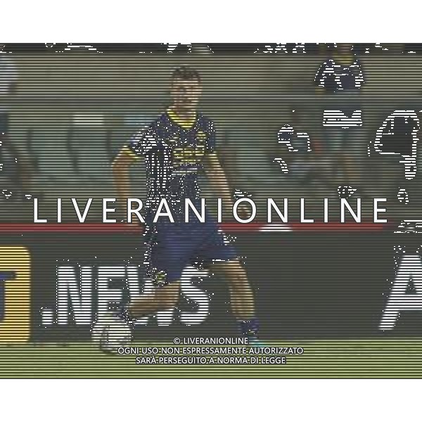 Pawel Dawidowicz of Hellas Verona FC play the ball during Hellas Verona FC vs Juventus FC, 2° Serie A Enilive 2024-25 game at Marcantonio Bentegodi Stadium in Verona (VR), Italy, on August 26, 2024. (Photo by Davide Casentini)/AGENZIA ALDO LIVERANI SAS