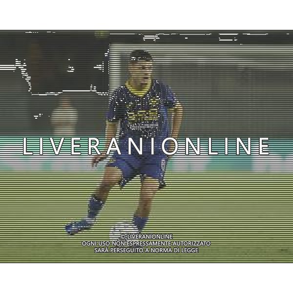 Reda Belahyane of Hellas Verona FC play the ball during Hellas Verona FC vs Juventus FC, 2° Serie A Enilive 2024-25 game at Marcantonio Bentegodi Stadium in Verona (VR), Italy, on August 26, 2024. (Photo by Davide Casentini)/AGENZIA ALDO LIVERANI SAS