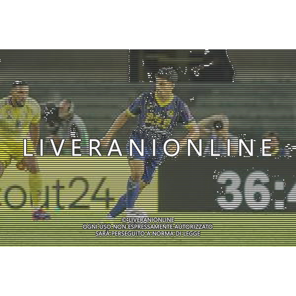 Abdou Harroui of Hellas Verona FC play the ball during Hellas Verona FC vs Juventus FC, 2° Serie A Enilive 2024-25 game at Marcantonio Bentegodi Stadium in Verona (VR), Italy, on August 26, 2024. (Photo by Davide Casentini)/AGENZIA ALDO LIVERANI SAS
