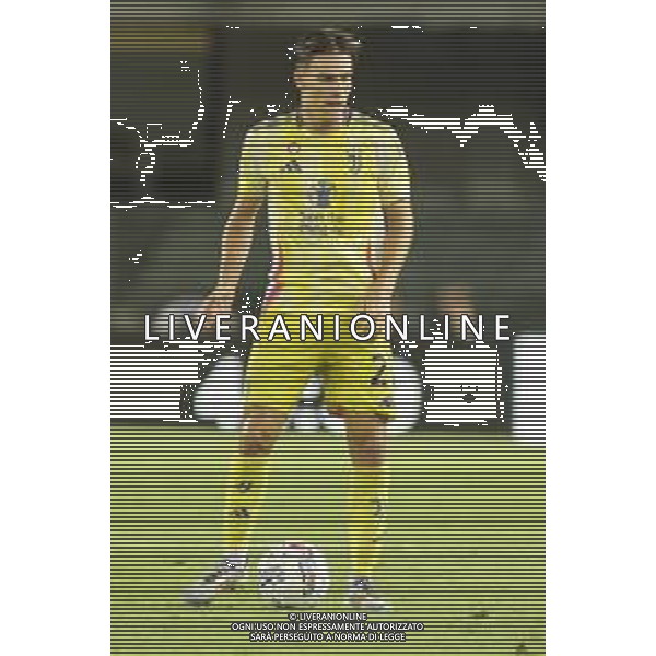 Nicolo\' Fagioli of Juventus FC play the ball during Hellas Verona FC vs Juventus FC, 2° Serie A Enilive 2024-25 game at Marcantonio Bentegodi Stadium in Verona (VR), Italy, on August 26, 2024. (Photo by Davide Casentini)/AGENZIA ALDO LIVERANI SAS
