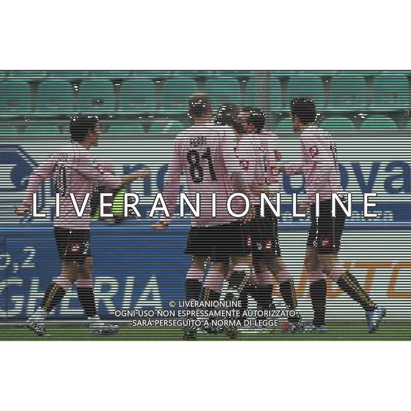 PALERMO, 10-01-2006 PALERMO - BARI COPPA ITALIA TIM CUP NELLA FOTO ESULTANZA PALERMO PH ALDO LIVERANI
