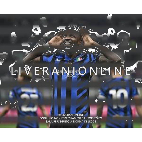 Inter vs Atalanta nella foto Marcus Thuram (Inter) esultanza dopo il gol del 3 a 0 Milano 30-08-2024 Stadio Giuseppe Meazza - San Siro Campionato Serie A Enilive - 3a giornata foto Roberto Garavaglia/Agenzia Aldo Liverani sas