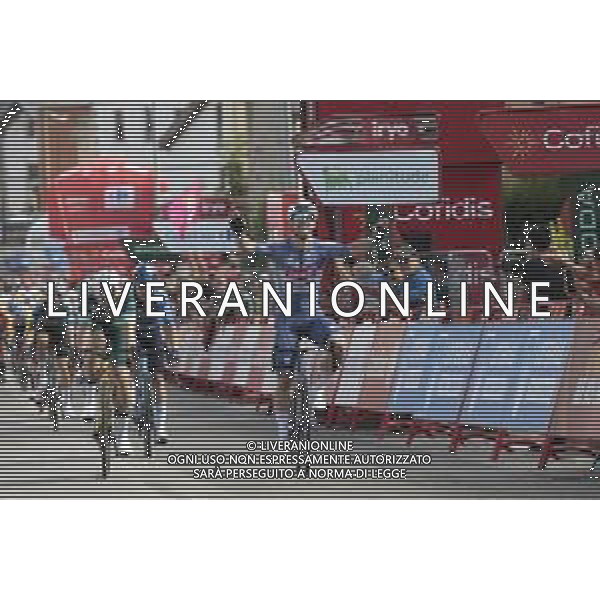 31-08-2024 Vuelta A Espana; Tappa 14 Villafranca Del Bierzo - Villablino; 2024, Alpecin - Deceuninck; 2024, Visma - Lease A Bike; Groves, Kaden; Van Aert, Wout; Villablino; ©SIROTTI/ AGENZIA ALDO LIVERANI SAS