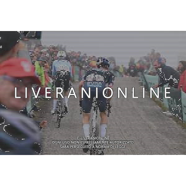 01-09-2024 Vuelta A Espana; Tappa 15 Infiesto - Cuitu Negru; 2024, Red Bull - Bora - Hansgrohe; 2024, Movistar; Roglic, Primoz; Mas, Enric; Cuitu Negru; ©SANNA/ AGENZIA ALDO LIVERANI SAS