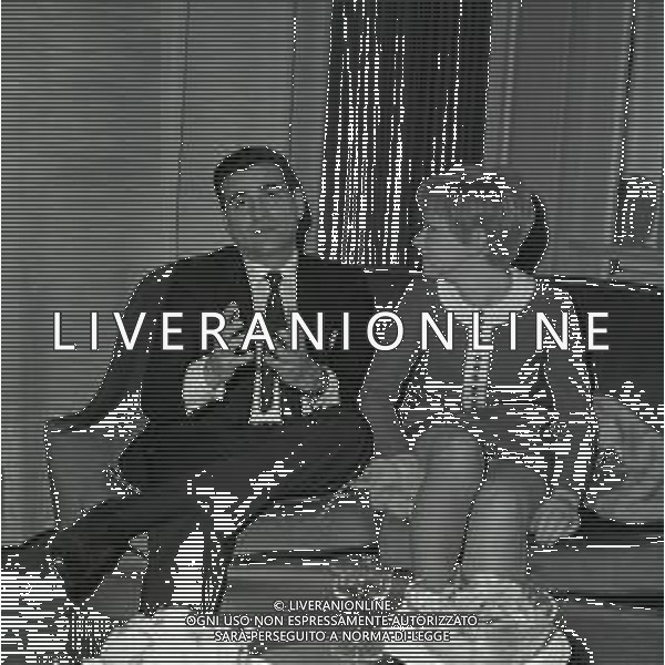 NEG-RETROSPETTIVA RITA PAVONE CANTANTE NELLA FOTO RITA PAVONE NELL\'ANNO 1968 A PARMA CON TEDDY RENO AG ALDO LIVERANI SAS 