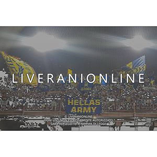 tifosi - Hellas Verona fans show their support during Genoa CFC vs Hellas Verona FC, 3° Serie A Enilive 2024-25 game at G. Ferraris Stadium in Genova (GE), Italy, on September 01, 2024. (Photo by Davide Casentini) ©CASENTINI DAVIDE/ AGENZIA ALDO LIVERANI SAS