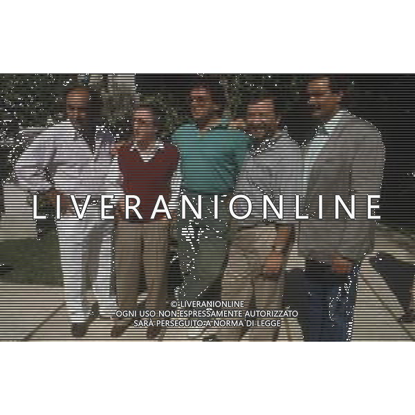 DIA - RETROSPETTIVA PUPI AVATI REGISTA NELLA FOTO IL REGISTA PUPI AVATI A VENEZIA NELL’ANNO 1986 CON DIEGO ABATANTUONO, CARLO DELLE PIANE, GIANNI CAVINA, ALESSANDRO HABER ©DFP-AG ALDO LIVERANI SAS