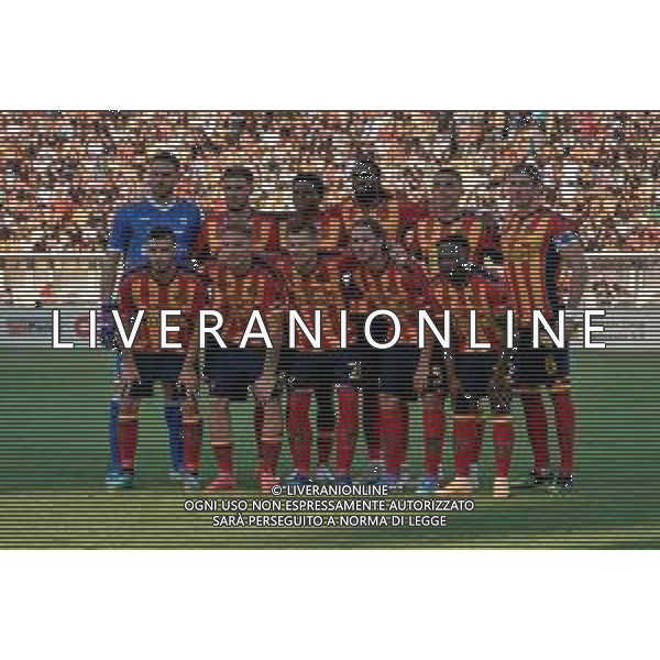 TVEM August 31, 2024 Lecce, Italy - US Lecce vs Cagliari - Italian soccer serie A 2024/25 - Via Del Mare Stadium. In the pic: US Lecce team line up ©Emanuele Mastrodonato / AGENZIA ALDO LIVERANI SAS