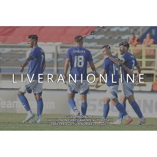 Italia U21 vs San Marino U21 - Turno di qualificazione - 13 Giornata - Stadio D.Francioni - Latina 05-09-2024 nella foto Esultanza Italia FOTO FEDERICO GAETANO-AG ALDO LIVERANI SAS