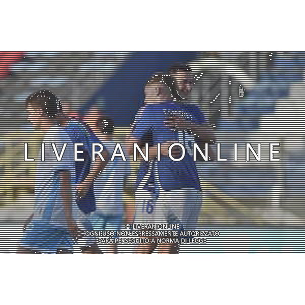 Italia U21 vs San Marino U21 - Turno di qualificazione - 13 Giornata - Stadio D.Francioni - Latina 05-09-2024 nella foto Esultanza Coppola e Esposito FOTO FEDERICO GAETANO-AG ALDO LIVERANI SAS
