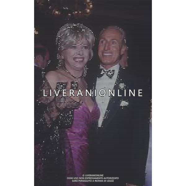 DIAP-RETROSPETTIVA SANDRA MILO ATTRICE NELLA FOTO SANDRA MILO CON RENATO BALESTRA A VENEZIA NELL\'ANNO 1989 AG ALDO LIVERANI SAS 