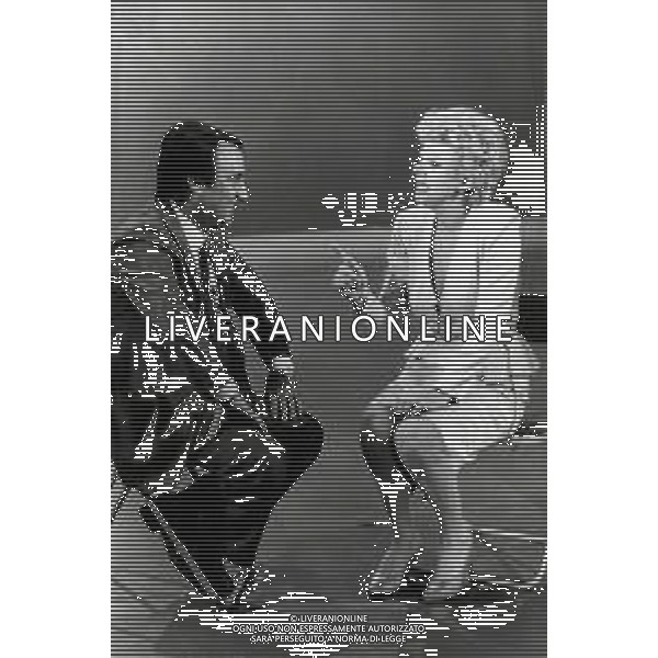 ST-RETROSPETTIVA SANDRO MILO ATTRICE NELLA FOTO SANDRA MILO A ROMA NELL\'ANNO 1982 CON EMILIO FEDE AG ALDO LIVERANI SAS