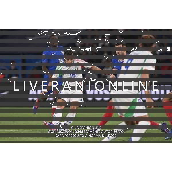 TVRG Francia vs Italia nella foto Giacomo Raspadori (Italia) occasione da gol Parigi (FRA) 06-09-2024 Stadio Parco dei Principi UEFA Nations League - Lega A Gruppo A2 - 1a giornata foto Roberto Garavaglia/Agenzia Aldo Liverani sas