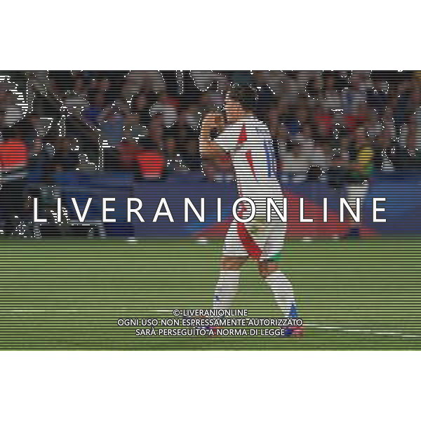 TVEM September 6, 2024 in Paris, France. France vs Italy, UEFA Nations League 2024/25 League A Group A2 match - Parc des Princes Stadium. In the pic: Giacomo Raspadori of Italy celebrates after scoring a goal ©Emanuele Mastrodonato/AGENZIA ALDO LIVERANI SAS