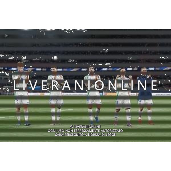 TVEM September 6, 2024 in Paris, France. France vs Italy, UEFA Nations League 2024/25 League A Group A2 match - Parc des Princes Stadium. In the pic: players of Italy celebrates the victory ©Emanuele Mastrodonato/AGENZIA ALDO LIVERANI SAS