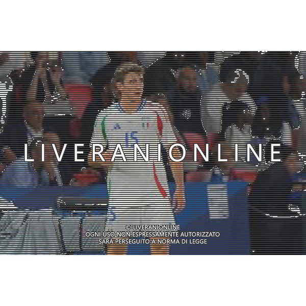 TVEM September 6, 2024 in Paris, France. France vs Italy, UEFA Nations League 2024/25 League A Group A2 match - Parc des Princes Stadium. In the pic: Andrea Cambiaso of Italy foto e.mastrodonato-ag aldo liverani sas