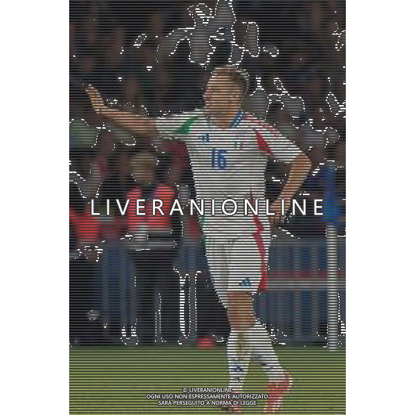 TVEM September 6, 2024 in Paris, France. France vs Italy, UEFA Nations League 2024/25 League A Group A2 match - Parc des Princes Stadium. In the pic: Davide Frattesi of Italy celebrates after scoring a goal foto e.mastrodonato-ag aldo liverani sas