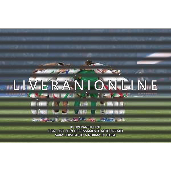 TVEM September 6, 2024 in Paris, France. France vs Italy, UEFA Nations League 2024/25 League A Group A2 match - Parc des Princes Stadium. In the pic: The Italy players hug each other/AGENZIA ALDO LIVERANI SAS