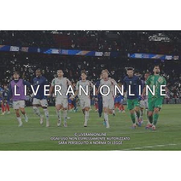 TVEM September 6, 2024 in Paris, France. France vs Italy, UEFA Nations League 2024/25 League A Group A2 match - Parc des Princes Stadium. In the pic: the Italy players celebrates the victory/AGENZIA ALDO LIVERANI SAS
