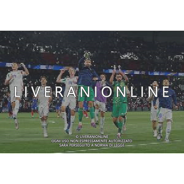 TVEM September 6, 2024 in Paris, France. France vs Italy, UEFA Nations League 2024/25 League A Group A2 match - Parc des Princes Stadium. In the pic: the Italy players celebrates the victory/AGENZIA ALDO LIVERANI SAS
