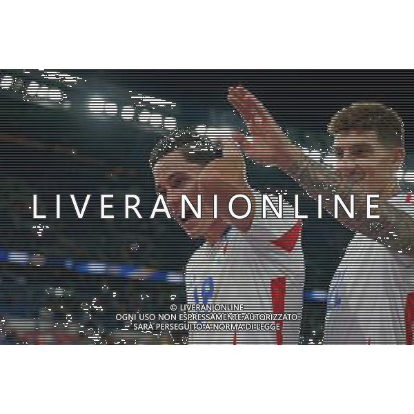 TVEM September 6, 2024 in Paris, France. France vs Italy, UEFA Nations League 2024/25 League A Group A2 match - Parc des Princes Stadium. In the pic: Giacomo Raspadori of Italy and Giovanni Di Lorenzo of Italy/AGENZIA ALDO LIVERANI SAS