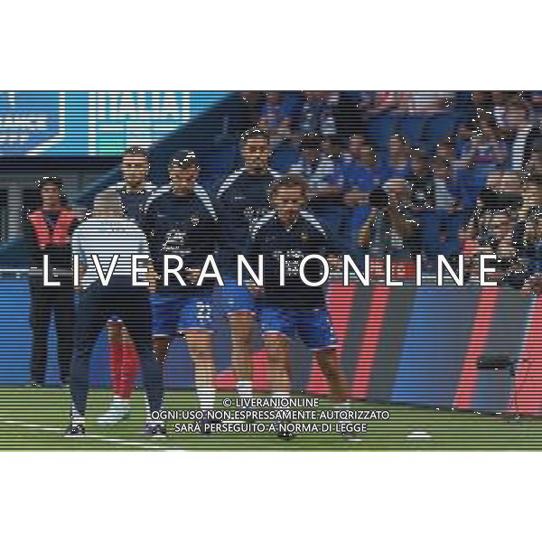 TVEM September 6, 2024 in Paris, France. France vs Italy, UEFA Nations League 2024/25 League A Group A2 match - Parc des Princes Stadium. In the pic: Players of France warms up ©Emmanuele Mastrodonato-AGENZIA ALDO LIVERANI SAS