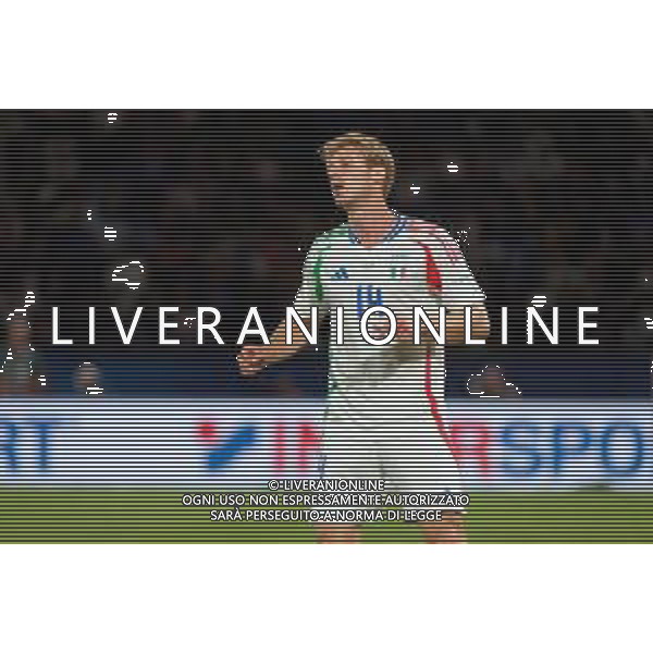 TVEM September 6, 2024 in Paris, France. France vs Italy, UEFA Nations League 2024/25 League A Group A2 match - Parc des Princes Stadium. In the pic: Marco Brescianini of Italy ©Emmanuele Mastrodonato-AGENZIA ALDO LIVERANI SAS