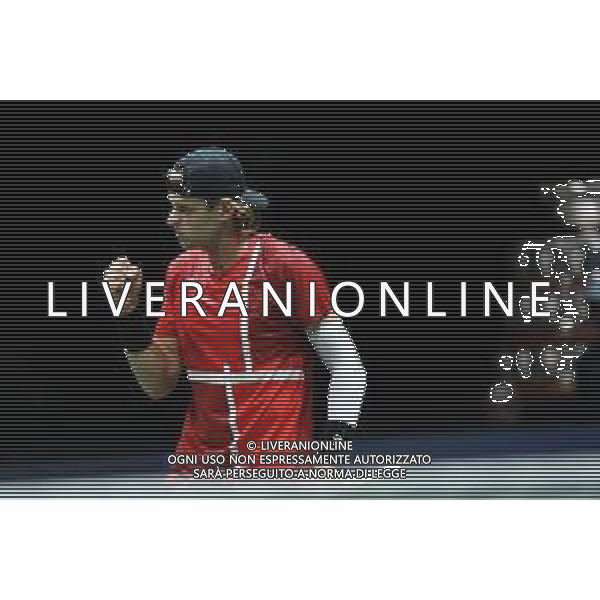 BOLOGNA, ITALIA - 10 September: Zizou Bergs durante la partita di Davis Cup contro l\'olandese Tallon Griekspoor all\'Unipol Arena di Bologna - Tennis, Davis Cup, Olanda, Belgio ©Andrea Rosito - AGENZIA ALDO LIVERANI SAS