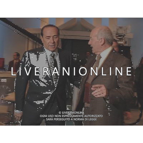 ROMA, 11 GENNAIO 2006 TRASMISSIONE PORTA A PORTA CON BERLUSCONI E BERTINOTTI. NELLA FOTO: SILVIO BERLUSCONI - FAUSTO BERTINOTTI foto Ag.Aldo Liverani