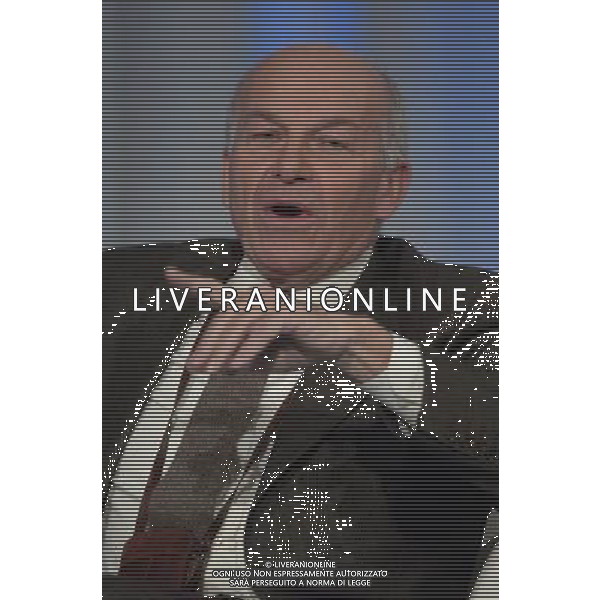 ROMA, 11 GENNAIO 2006 TRASMISSIONE PORTA A PORTA CON BERLUSCONI E BERTINOTTI. NELLA FOTO: FAUSTO BERTINOTTI foto Ag.Aldo Liverani