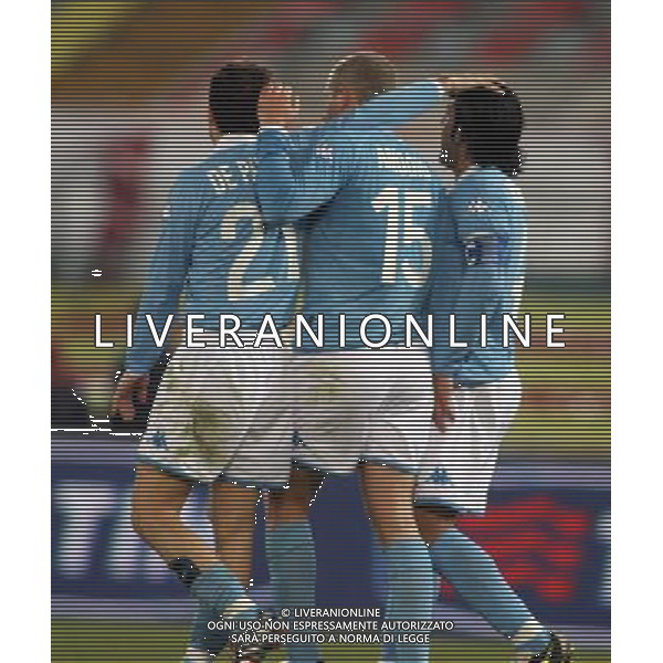 ROMA - NAPOLI COPPA ITALIA TIM CUP 11/01/2006 NELLA FOTO ESULTANZA DOPO IL GOL DI AMODI0 DEL 2-1 PH GIANNI NUCCI/AG. ALDO LIVERANI