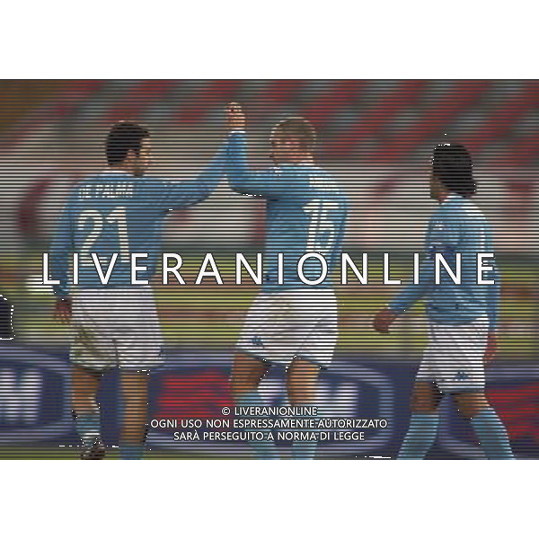 ROMA - NAPOLI COPPA ITALIA TIM CUP 11/01/2006 NELLA FOTO ESULTANZA DOPO IL GOL DI AMODI0 DEL 2-1 PH GIANNI NUCCI/AG. ALDO LIVERANI