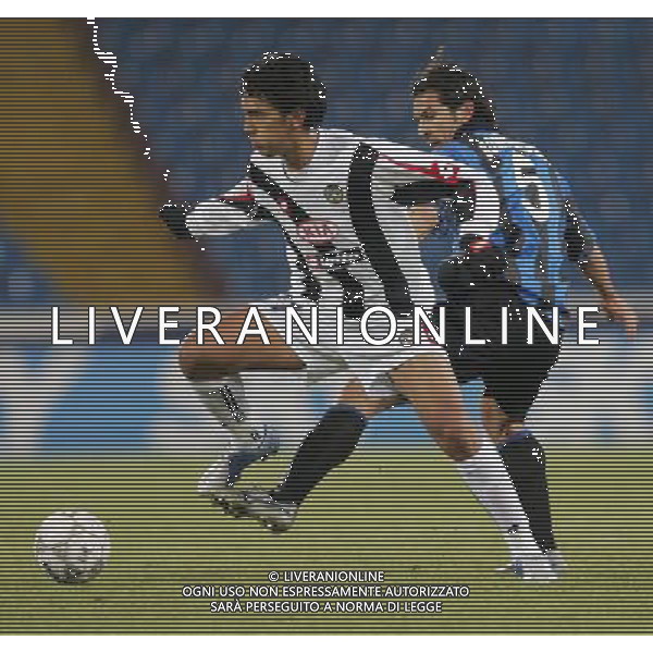 UDINESE-ATALANTA COPPA ITALIA TIM 11/01/2006 NELLA FOTO AGUILAR-BOMBARDINI AGENZIA ALDO LIVERANI
