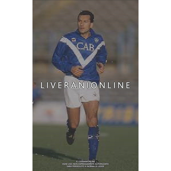 DIAP-RETROSPETTIVA ALESSANDRO QUAGGIOTTO CALCIATORE NELLA FOTO ALESSANDRO QUAGGIOTTO CON LA MAGLIA DEL BRESCIA CALCIO AG ALDO LIVERANI SAS