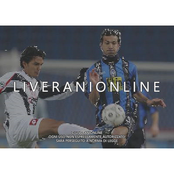 UDINESE-ATALANTA COPPA ITALIA TIM 11/01/2006 NELLA FOTO AGUILAR-BOMBARDINI AGENZIA ALDO LIVERANI