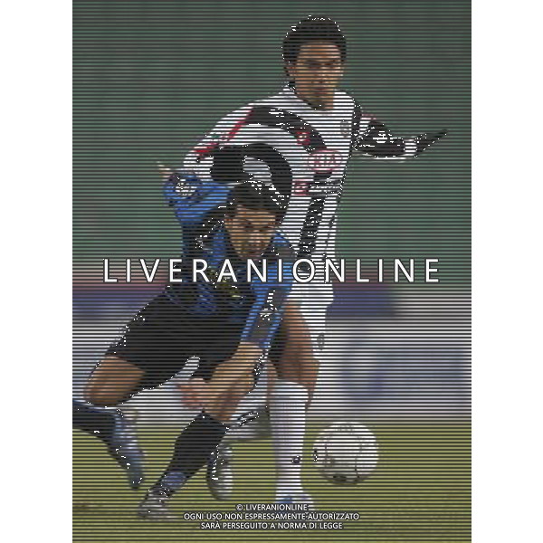 UDINESE-ATALANTA COPPA ITALIA TIM 11/01/2006 NELLA FOTO AGUILAR-BOMBARDINI AGENZIA ALDO LIVERANI