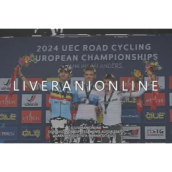 11-09-2024 European Championships Cronometro Junior; 2024, Olanda; 2024, Belgium; 2024, Germany; Mouris, Michiel; Schoofs, Jasper; Fietzke, Paul; Hasselt; foto stefano sirotti-ag aldo liverani sas