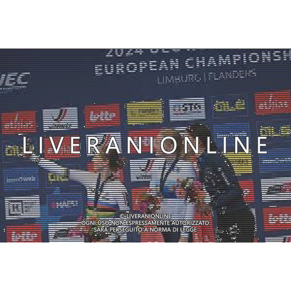 11-09-2024 European Championships Cronometro U23 Women; 2024, Finlandia; 2024, Germany; 2024, Luxembourg; Ahtosalo, Anniina; Niedermaier, Antonia; Schreiber, Marie; Hasselt; foto stefano sirotti-ag aldo liverani sas