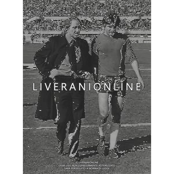 ST-RETROSPETTIVA BOB LOVATI ALLENATORE E DIRIGENTE SPORTIVO NELLA FOTO BOB LOVATI ALLENATORE LAZIO CALCIO CON LIONELLO MAFREDONIA FOTO FRANCO CECI-AG ALDO LIVERANI SAS 