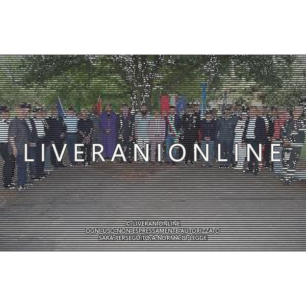 IMOLA 11 09 2024 CERIMONIA DI COMMEMORAZIONE DELLE VITTIME DELL\'ATTENTATO ALLE TORRI GEMELLE NELLA FOTO SINDACO MARCO PANIERI,DON LUCA GRANDI CHIESA CATTOLICA,SABIR MOHAMED CASA DELLA CULTURA ISLAMICA,FORZE DEL ORDINE ©SANNA/AG ALDO LIVERANI SAS