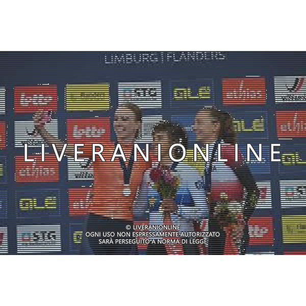 11-09-2024 European Championships Cronometro Junior Women; 2024, Spain; 2024, Olanda; 2024, Slovacchia; Ostiz Taco, Paula; Knaven, Fee; Chladonova, Viktoria; Hasselt; FOTO STEFANO SIROTTI-AG ALDO LIVERANI SAS