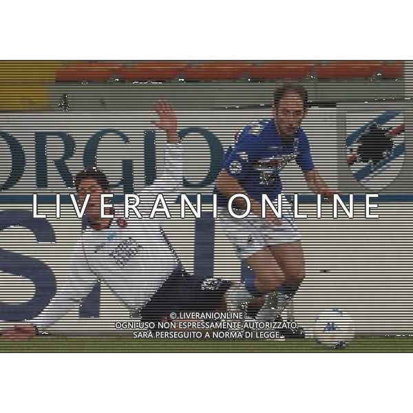 SAMPDORIA - CAGLIARI COPPA ITALIA TIM CUP 11/01/2006 NELLA FOTO COCCO E CASTELLINI MARCELLO PH ARCAINI/AG. ALDO LIVERANI