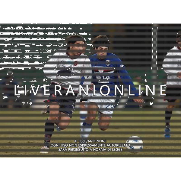 SAMPDORIA - CAGLIARI COPPA ITALIA TIM CUP 11/01/2006 NELLA FOTO CAPONE E MINGOZZI PH ARCAINI/AG. ALDO LIVERANI