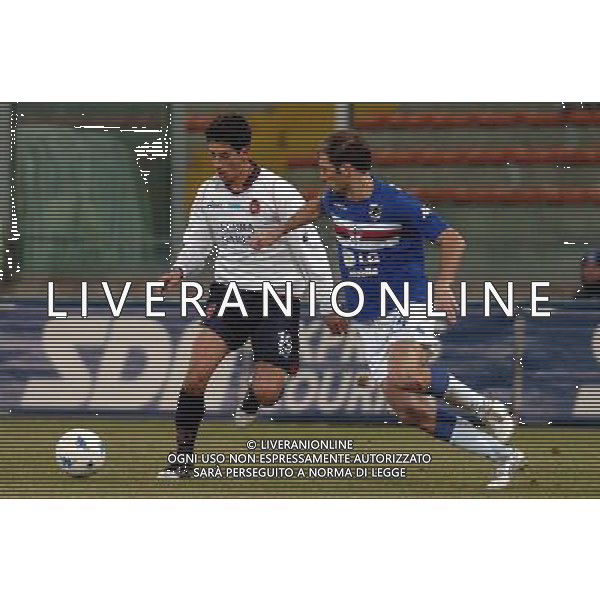 SAMPDORIA - CAGLIARI COPPA ITALIA TIM CUP 11/01/2006 NELLA FOTO COCCO E CASTELLINI MARCELLO PH ARCAINI/AG. ALDO LIVERANI