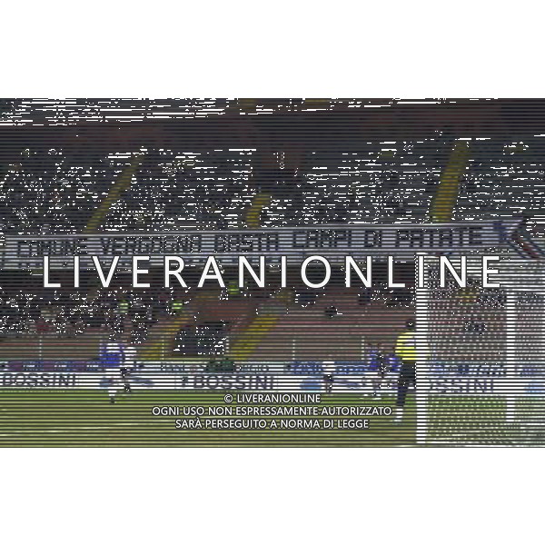 SAMPDORIA - CAGLIARI COPPA ITALIA TIM CUP 11/01/2006 NELLA FOTO STRISCIONE DEI TIFOSI PH ARCAINI/AG. ALDO LIVERANI